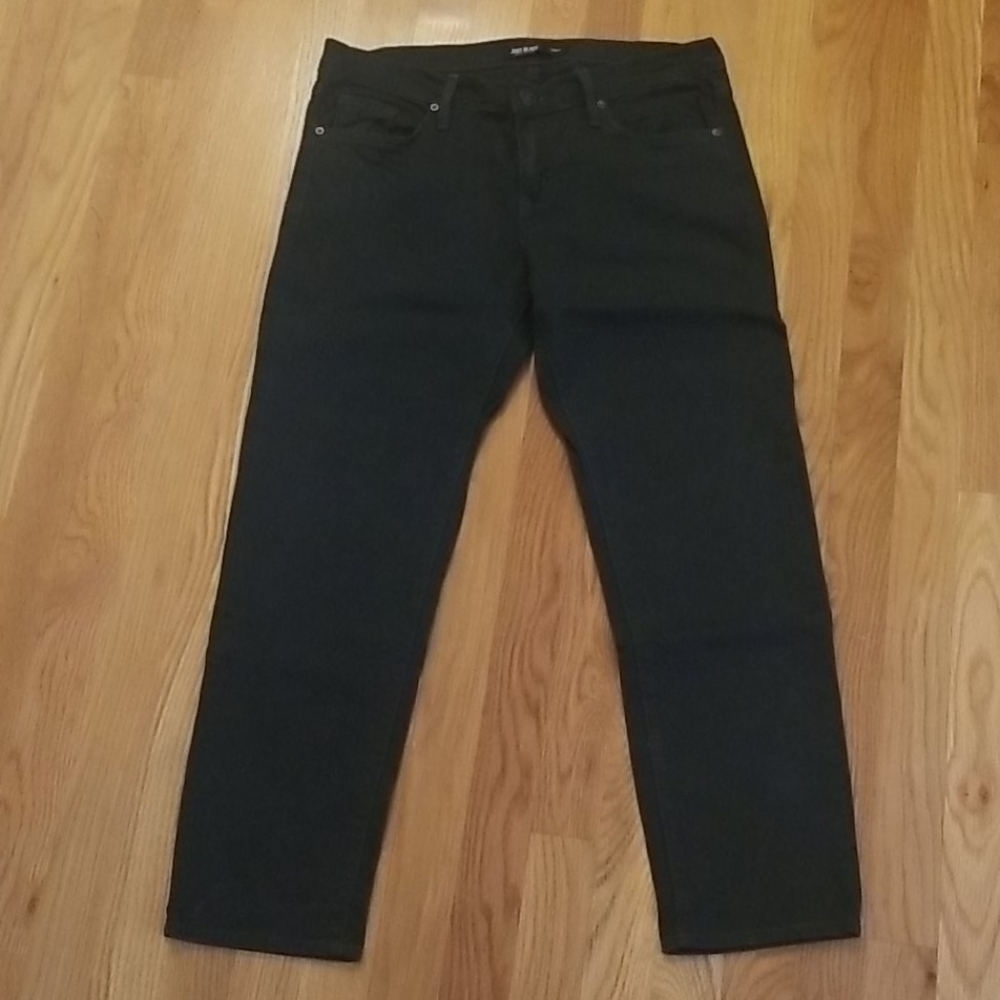 Just Black olive cropped pant